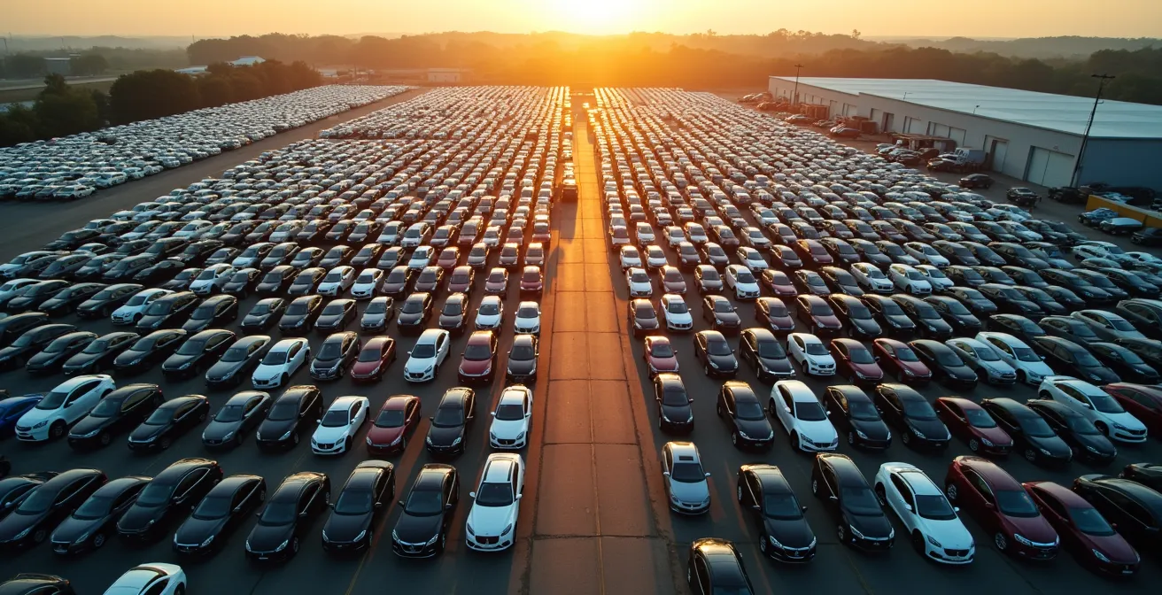 Übersicht verschiedener Fahrzeugquellen aus der Vogelperspektive